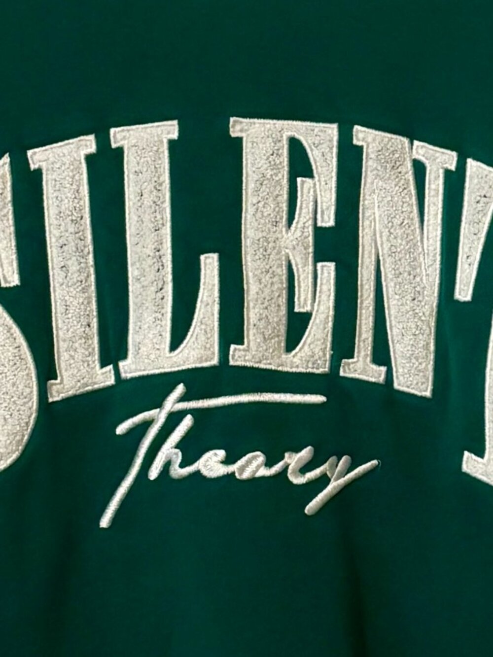 Silent Theory Green Varsity Crewneck Sweatshirt • Size 8 - Picture 4 of 5